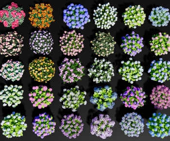 Modern Flowers And Grass-ID:298857935