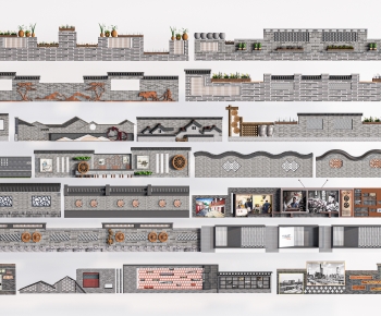 New Chinese Style Landscape Wall-ID:185357099