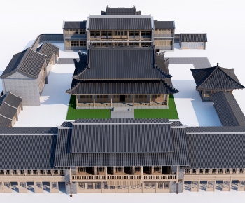 Chinese Style Appearance Of Commercial Building-ID:194004068