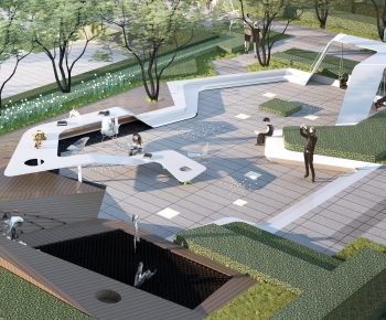 Modern Park Landscape-ID:878731019