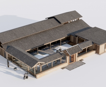 New Chinese Style Appearance Of Commercial Building-ID:299391985