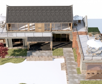 New Chinese Style Appearance Of Commercial Building-ID:371736055