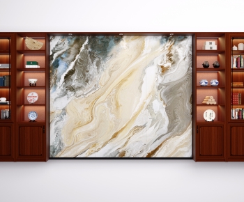 New Chinese Style TV Wall-ID:704040051