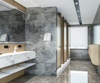 Modern Public Toilet-ID:671226985