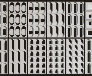 Modern Cement Brick Screen Partition-ID:478163005