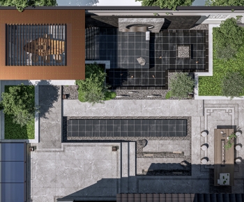 New Chinese Style Courtyard/landscape-ID:677388914