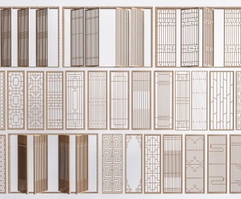 New Chinese Style Wooden Screen Partition-ID:808478123