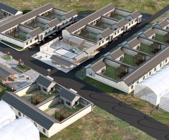 New Chinese Style Architectural Bird's-eye View Planning-ID:309902919