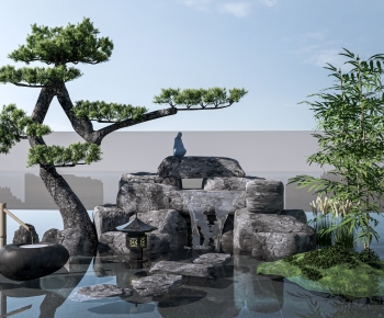 New Chinese Style Rockery Waterscape-ID:569983018