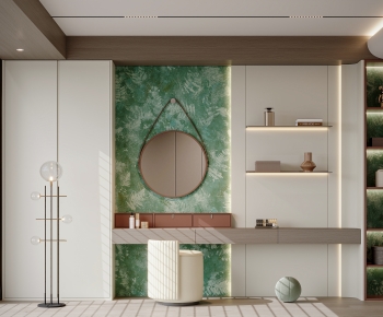 Modern Clothes Storage Area-ID:124175076