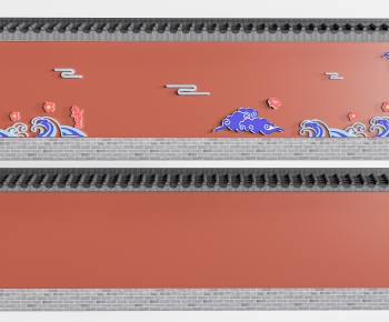 New Chinese Style Landscape Wall-ID:215883024