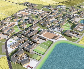 New Chinese Style Architectural Bird's-eye View Planning-ID:279870073