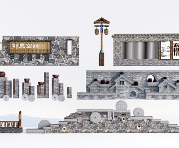 New Chinese Style Landscape Wall-ID:473474988