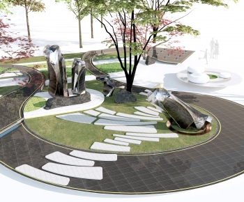 Modern Park Landscape-ID:555748998