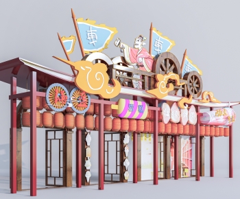 New Chinese Style Facade Element-ID:692209015
