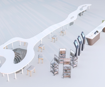 Modern Computer Desk And Chair-ID:554589998