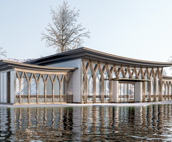 New Chinese Style Appearance Of Commercial Building-ID:490540037