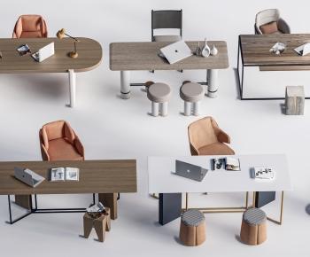 Modern Computer Desk And Chair-ID:910475971