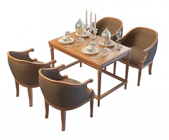 European Style Dining Table And Chairs-ID:905328045