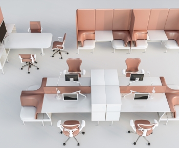 Modern Office Desk And Chair-ID:133840084