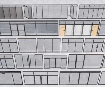 Modern Glass Screen Partition-ID:790641071