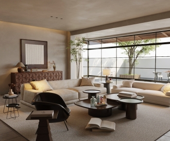 Wabi-sabi Style A Living Room-ID:834279065