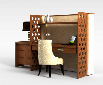 Modern Office Desk And Chair-ID:494421013