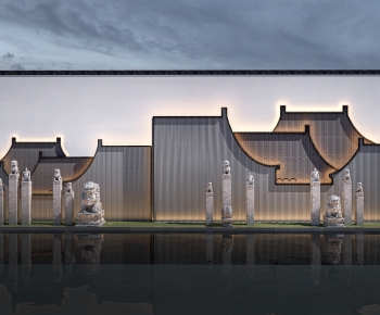 New Chinese Style Landscape Wall-ID:642652036