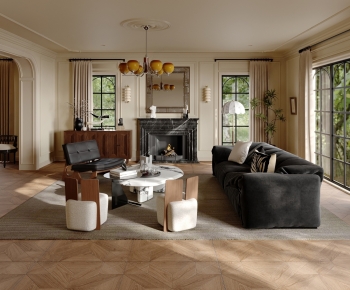 French Style A Living Room-ID:714427952