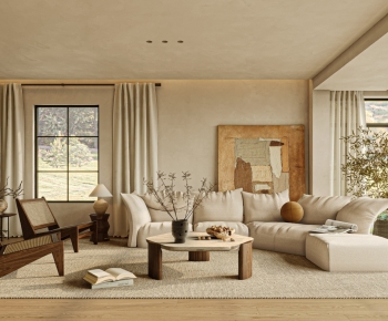 Wabi-sabi Style A Living Room-ID:962358001