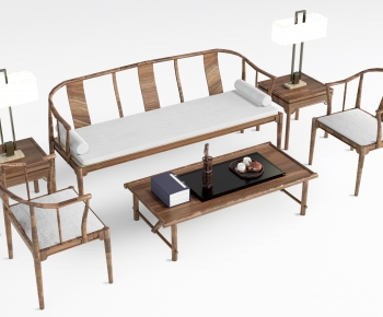 New Chinese Style Sofa Combination-ID:130455973