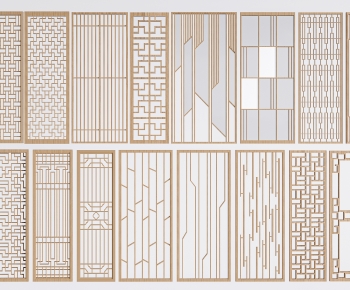 New Chinese Style Wooden Screen Partition-ID:665640887