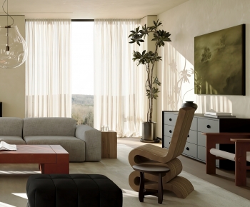 Wabi-sabi Style A Living Room-ID:629163037