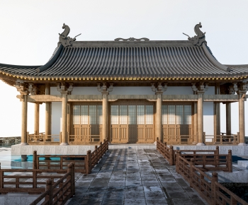 Chinese Style Ancient Architectural Buildings-ID:888992079