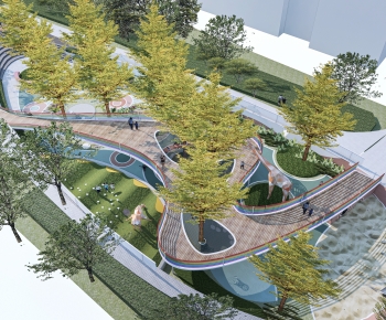 Modern Park Landscape-ID:743452071