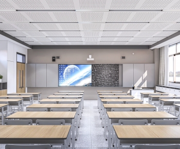 Modern School Classrooms-ID:758621932