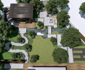 New Chinese Style Courtyard/landscape-ID:973855979