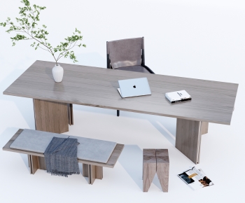 Modern Computer Desk And Chair-ID:743529847