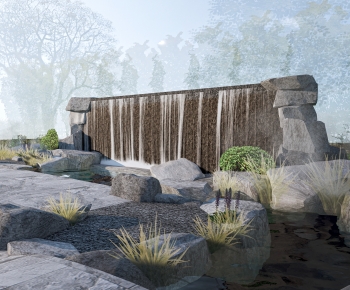 Modern Rockery Waterscape-ID:373936892