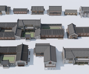 新中式乡村民房自建房组合-ID:307377106