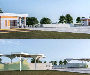 Modern Facade Element-ID:880944014