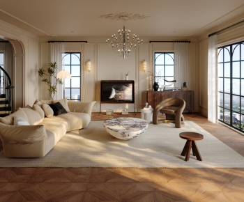 French Style A Living Room-ID:128860573