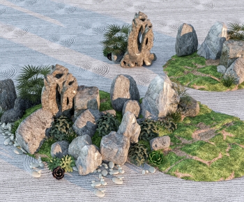 New Chinese Style Rockery Waterscape-ID:662978895