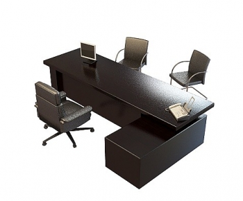 Modern Office Desk And Chair-ID:630710153