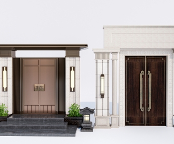 New Chinese Style Facade Element-ID:124524124