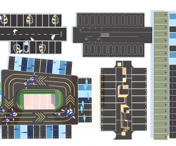 Modern Outdoor Parking Lot-ID:811902056