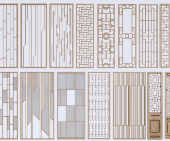 New Chinese Style Wooden Screen Partition-ID:701642048