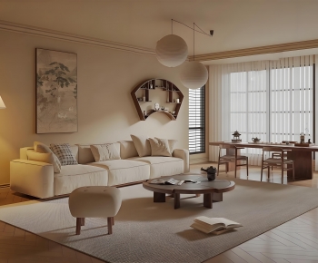 New Chinese Style A Living Room-ID:195504902
