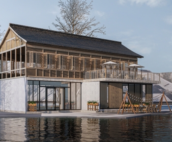 New Chinese Style Appearance Of Commercial Building-ID:488185887