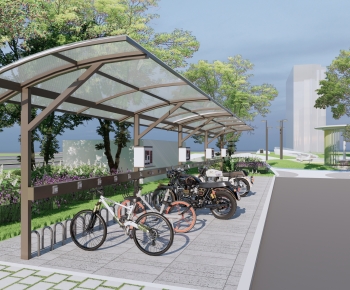 Modern Outdoor Parking Lot-ID:300770044